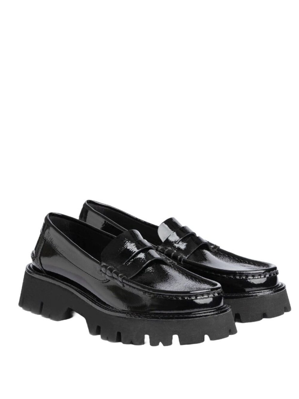 $690 Pedro Garcia Sebas Loafer SHOES BLACK PATENT LEATHER 39.5 (DD4)